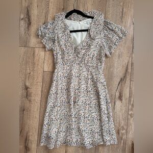 Madewell Silk Flower Print Dress